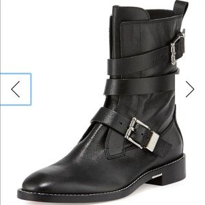 Alexander Wang LOUISE SMOOTH CALF MOTO boots